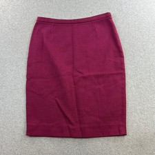 Red Valentino Skirt Womens 4 Purple Textured Cotton Pencil Career Made In Italy