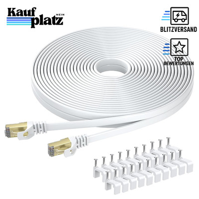 Cat 8 Ethernet-Kabel 20m, 40Gbps Hochgeschwindigkeit RJ45 LAN