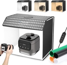 PULUZ 24x16 Photo Light Box Studio 672 LED w/ 4 Backdrops   NEW