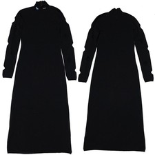 USED 2020 PRADA CUTOUT DRESS IN BLACK WITH STRETCH LOGO GOOD