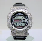Men's CASIO "G-Shock Gulfman" Digital Watch G-9100 W/ Custom Diamond Bezel