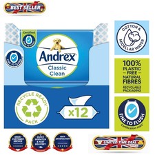 Gentle Flushable Toilet Wipes - Environmentally Friendly, 12 Packs of 480 Count