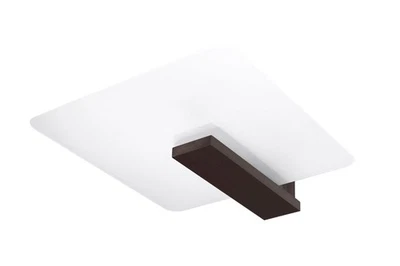 Deckenleuchte Glas Holz blendarm 2x E27 47,5 cm Modern Wohnzimmer Deckenlampe - Bild 1 von 4