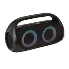 Portable FM Radio Boombox with LED Lights Bluetooth Speaker AUX Input USB