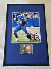 Penei Sewell Signed Framed 11x17 Photo Display WILD CARD Lions