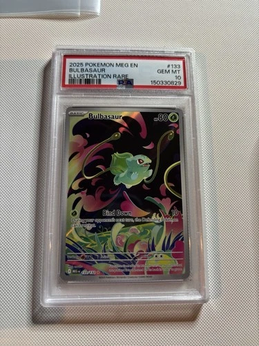 PSA 10 Bulbasaur 133/132 Illustration Rare Pokemon TCG Mega Evolution GEM MINT