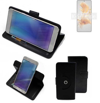 360° Schutzhülle für Huawei Mate 50E Wallet Case Universal schwarz Kunstleder