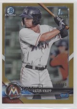 2018 Bowman Chrome Prospects Gold Refractor 9/50 Aaron Knapp #BCP5 n7r