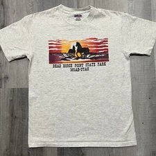 VTG Dead Horse Point State Park Grey 80s/90s Moab Utah Travel Outdoor Hike Shirt