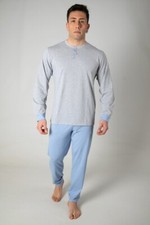 PIGIAMA UOMO IN FRESCO COTONE MANICA LUNGA MODELLO SERAFINO