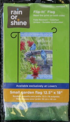 CERULEAN WARBLERS 12.5'' X 18'' GARDEN FLAG 27-3094-41 FLIP IT! RAIN OR SHINE 