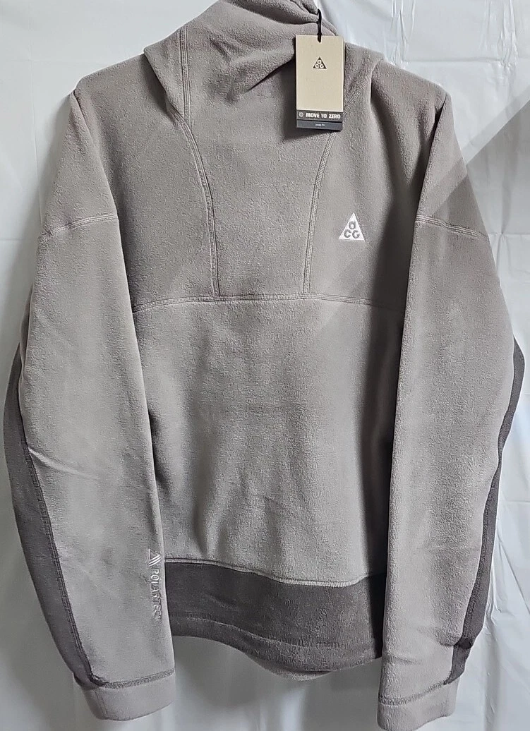 Nike ACG Polartec Therma-Fit Wolf Tree Hoodie Moon Fossil Size S (DQ5779-087)