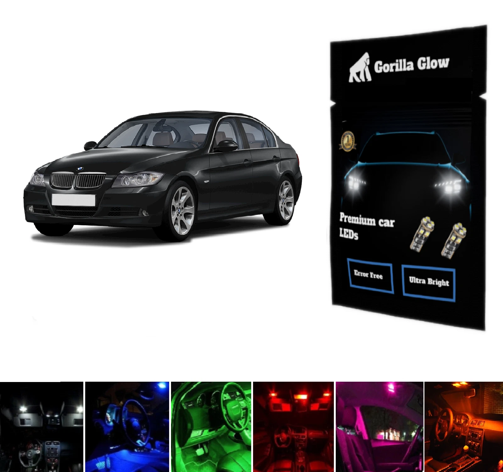 FULL LED Interior Light Kit for BMW E90 3 Series Light Bulbs Upgrade Error Free