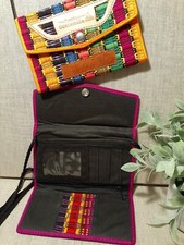NEW Wallet women leather. Handmade stitched and colorful with engraved leather.