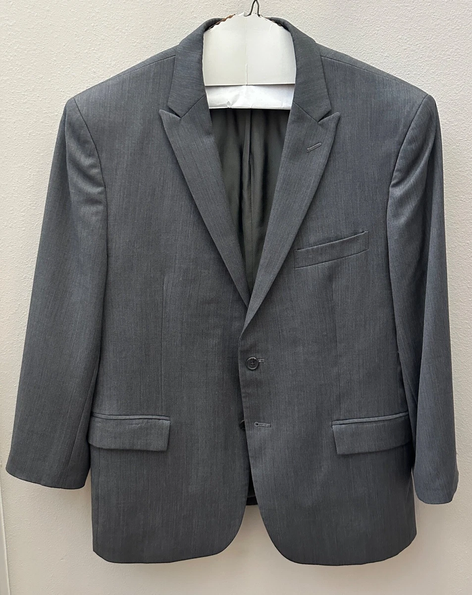 Charcoal gray two-piece suit