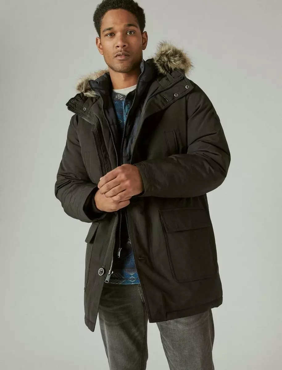 PARKA FAUX FUR TRIM JACKET