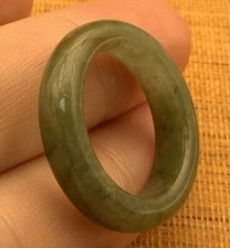 Certified Green 100  Natural A JADE Jadeite Circle Round RING USA. 8  418600