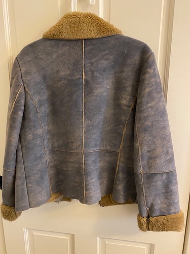 Brilliant Faux Fur Flight Jacket Per Una Vintage Excellent condition size 10 - Picture 4 of 7
