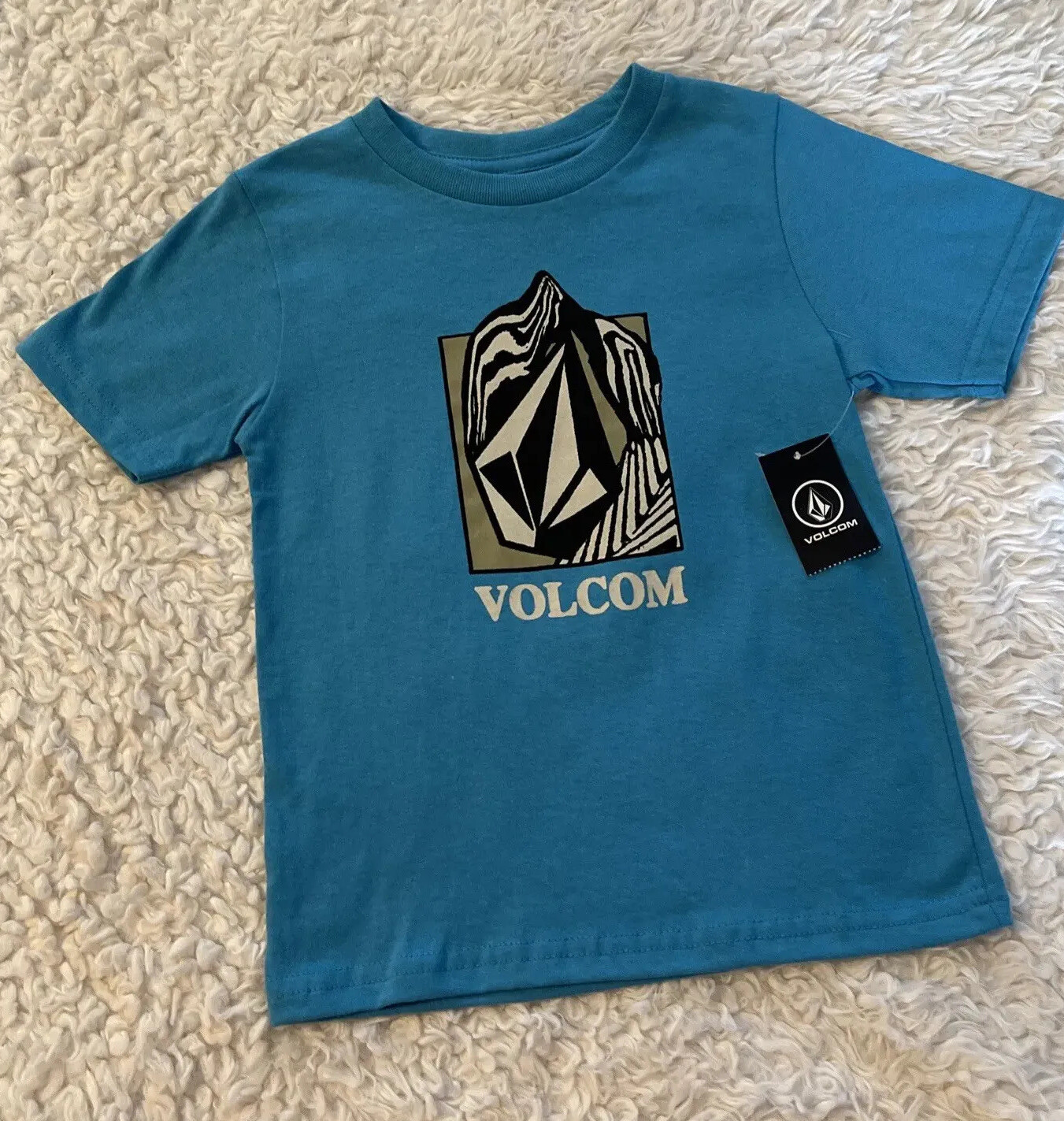 Little Boy's S 4 Short Sleeve TShirt Tee Blue Circle Corp Logo