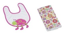 Maison Chic Ladybug Boxed Bib Burp Cloth Set
