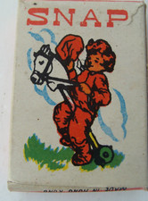 Rare 1950s SNAP Card Game Nursery Rhymes in Orig Box w 40 Cards Hong Kong