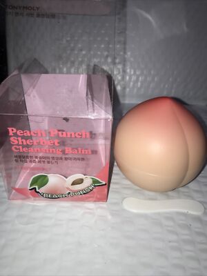 TONYMOLY Peach Punch Sherbet Cleansing Balm Peach Scented NIB sealed under lid
