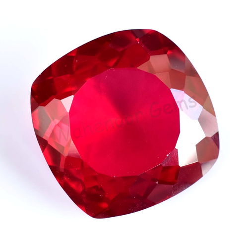 45.25 Ct Natural Blood Red Mozambique Ruby Cushion CERTIFIED Flawless Gemstone - Picture 2 of 6