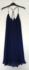 Be Beau Short/Knee Pleated Party/Evening/Occasion Dress in Navy Design, Size 8
