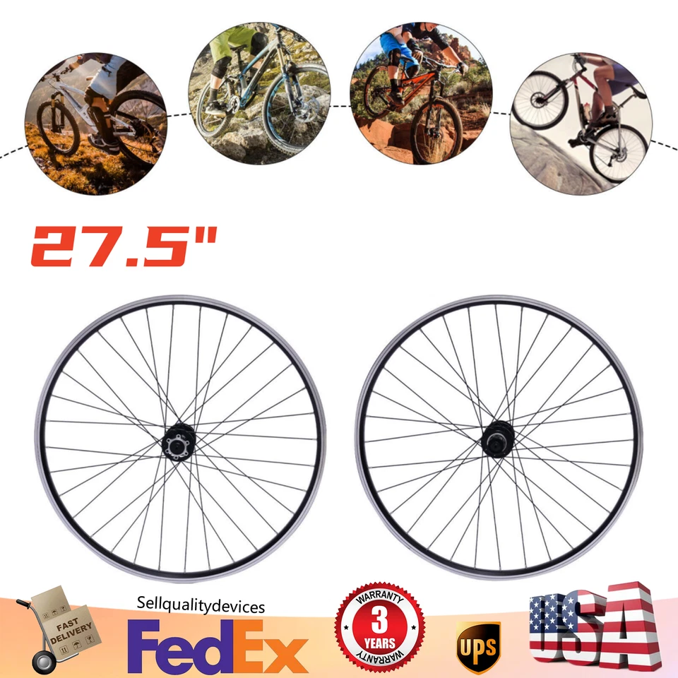 27,5" Vorderräder Hinterräder schwarz Laufräder Mountainbike MTB Laufradsatz Schnellspanner