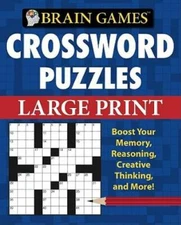 Brain Games Crossword Puzzles Large Print (Brain Games (Unnumbered)) - GOOD