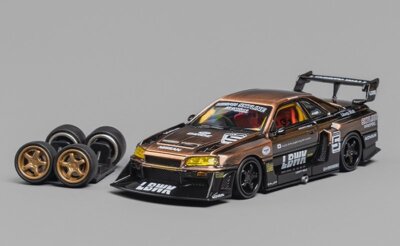 NISSAN Skyline - LBWK ER34 #5  - bronze - CM 1:64
