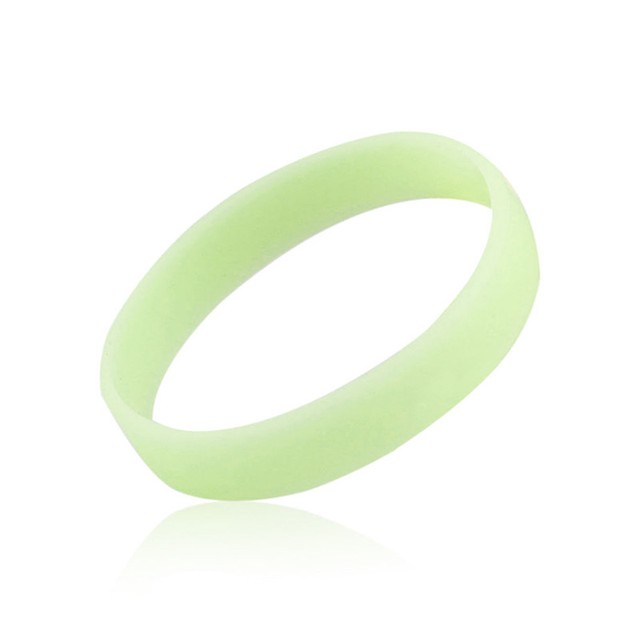 Glow In The Dark Luminous Silicone Rubber Wristband Wrist Band Bracelet
