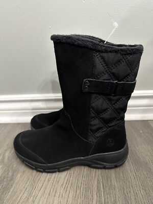 Lands End Black Thermolite Winter Boots Women display picture 1