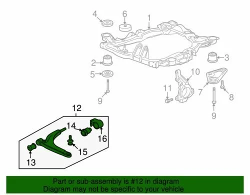 Brazo de control inferior genuino GM 2004-2012 Chevrolet Pontiac Saturn Malibu 22997284 Foto 2 de 2