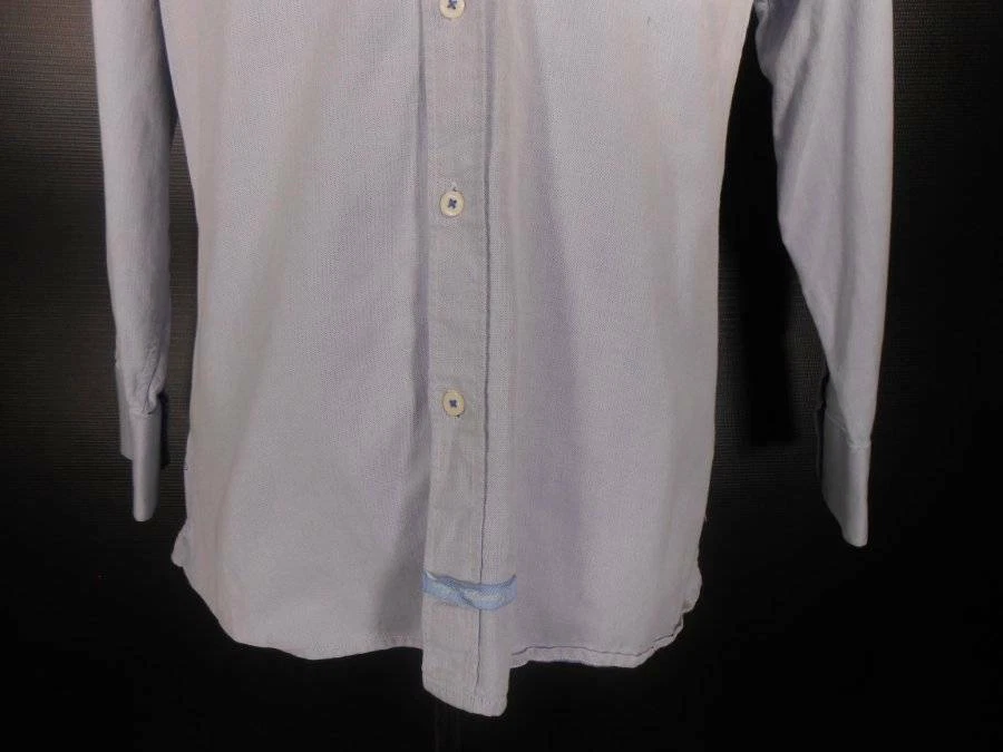 Beautiful Men's 16 32/33 English Laundry Blue Long Sleeve Button Shirt - Satin - Image 3 of 4