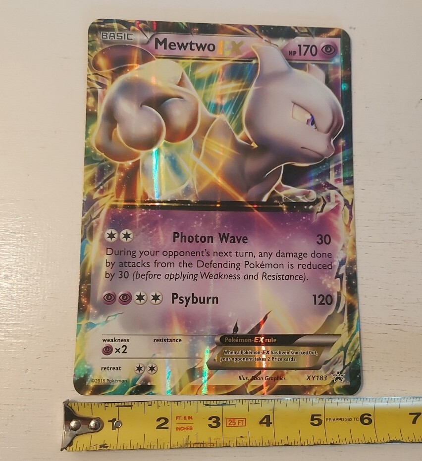 Pokémon TCG Mewtwo EX Jumbo XY183 Oversized XY Black Star Promo