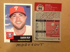 Darin Ruf #94 PhilliesMVP Star # Ed / 49 Hergestellt 2016 Topps Archive 1953 5x7
