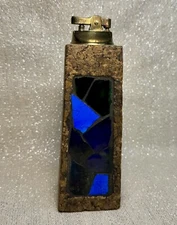 Mid-Century Modern Georges Briard LIKE Mosaic and CORK Tall Vintage Lighter