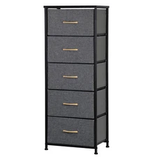 5 Drawer Dresser for Bedroom Tall Chest of Drawers Storage Tower Organizer