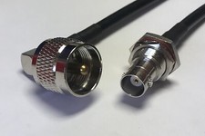 UHF Male PL259 Angle to BNC Female Bulk ACI195 Coax Cable RF PICK LENGTH LOT USA