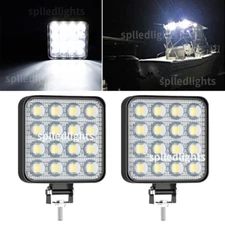10Pcs LED Work Light Truck OffRoad Tractor Flood Lamp 12V-24V Square 4inch