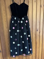  Vintage Trina Lewis & Marion  Couture Ball  Gown size 12  size Black/ Multi