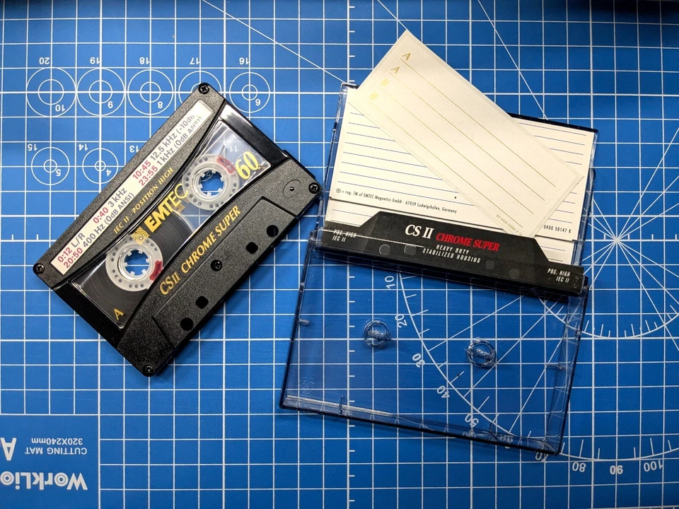 5-in-1 EMTEC/BASF CrO2 calibration cassette tape: L/R+3kHz+12.5kHz+400Hz+1kHz - Image 2 of 4