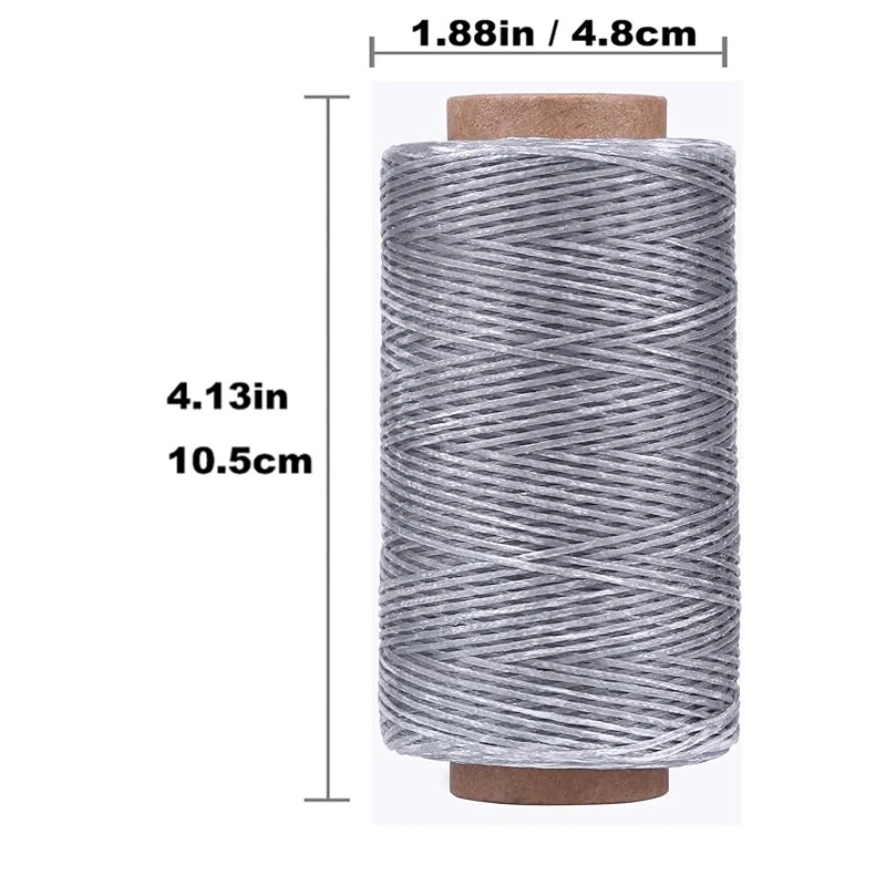 Waxed Thread 284 Yards, Leather Sewing Waxed Thread Cord 150D for Leather Shoes - Image 2 of 4