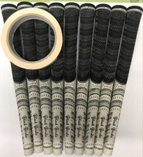 9 white and Black mens JUMBO OVERSIZE black birdie Dual Compound Golf Grips