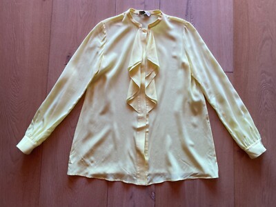 Bright lemon yellow for spring! Floaty Emilio Pucci blouse, 38