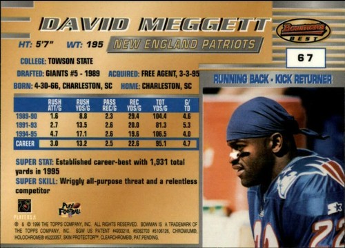 1996 Bowman's Best Football  *COMPLETE YOUR SET*  Pick From List - Picture 132 of 356
