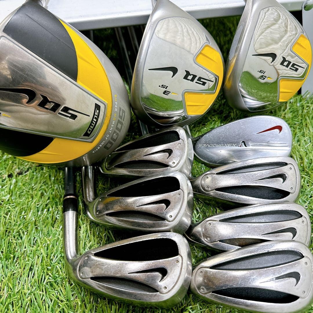NIKE GOLF Club Set 1W 3W 5W 5-9i Pw 56° 11pc RH Graphite NIKE GOLF Club Set 1W 3W 5W 5-9i Pw 56° 11pc RH Graphite