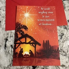 Christmas Praying Your Christmas Shines Bright 5"x7" Religious Greeting Card