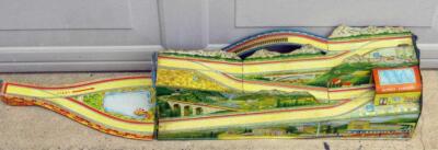 VINTAGE TECHNOFIX 1950S 1960S ALPINE EXPRESS STATION TIN LITHO TOY TRACK NO CARS